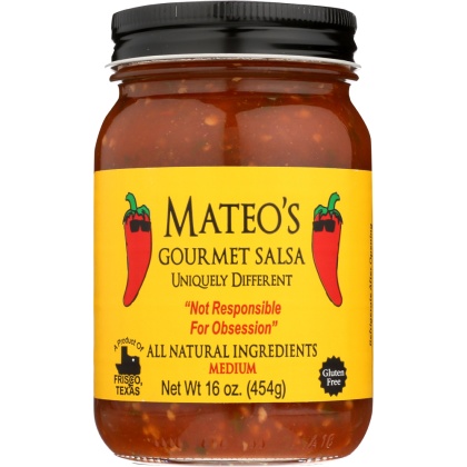 MATEO\'S: Gourmet Salsa Medium, 16 Oz