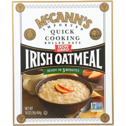 MCCANN\'S: Irish Oatmeal Quick Cooking Rolled Oats, 16 oz