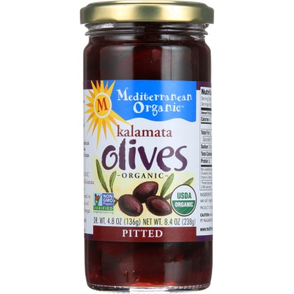 MEDITERRANEAN ORGANICS: Organic Pitted Kalamata Olives, 8.1 Oz