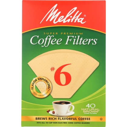 MELITTA: Coffee Filter Brown No. 6, 40 pc