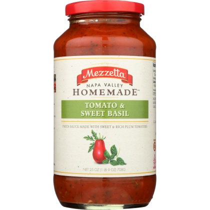 MEZZETTA: Napa Valley Bistro Tomato Basil Pasta Sauce, 25 oz