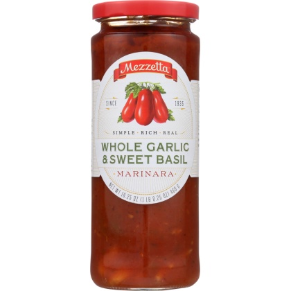 MEZZETTA: Whole Garlic & Sweet Basil Marinara, 16.25 oz