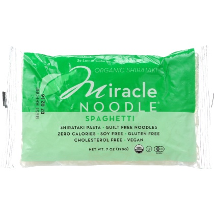 MIRACLE NOODLE: Organic Shirataki Spaghetti Pasta, 7 oz