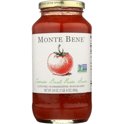 MONTE BENE: Sauce Pasta Tomato Basil, 24 oz