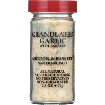 MORTON & BASSETT: Granulated Garlic with Parsley, 2.6 oz