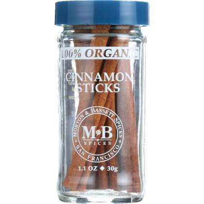 MORTON & BASSETT: Organic Cinnamon Sticks, 1.1 oz