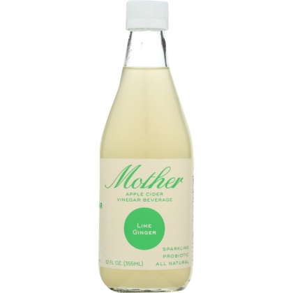 MOTHER BEVERAGE: Beverage Cider Vinegar Lime Ginger, 12 fo