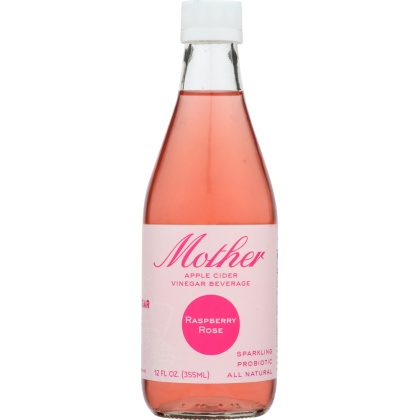 MOTHER BEVERAGE: Beverage Cider Vinegar Raspberry Rose, 12 fo