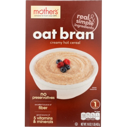 MOTHERS: Hot Oat Bran Cereal, 16 oz