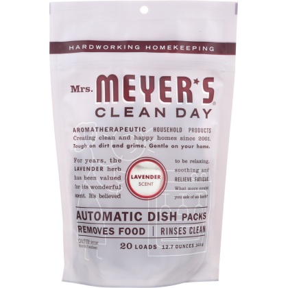 MRS MEYERS CLEAN DAY: Automatic Dish Packs Lavender Scent, 12.7 oz