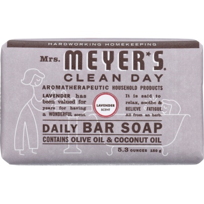 MRS MEYERS CLEAN DAY: Daily Bar Soap Lavender Scent, 5.3 oz
