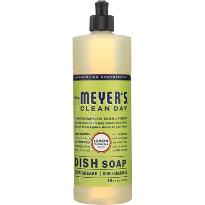 MRS MEYERS CLEAN DAY: Liquid Dish Soap Lemon Verbena Scent, 16 oz