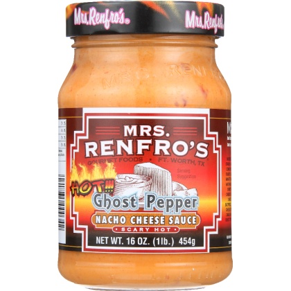 MRS. RENFRO\'S GOURMET: Ghost Pepper Nacho Cheese Sauce Scary Hot, 16 oz