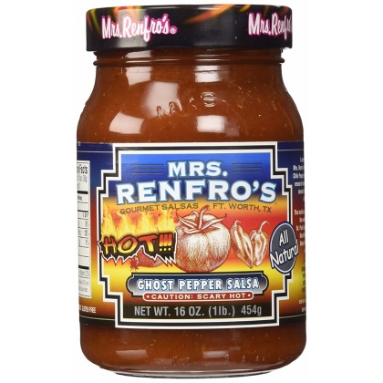 MRS. RENFRO\'S GOURMET: Ghost Pepper Salsa Scary Hot, 16 oz