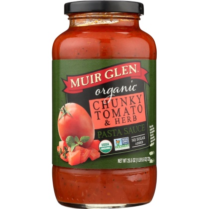 MUIR GLEN: Chunky Tomato & Herb Pasta Sauce, 25.5 oz