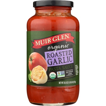 MUIR GLEN: Organic Pasta Sauce Roasted Garlic, 25.5 oz