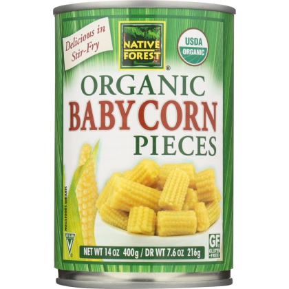 NATIVE FOREST: Organic Cut Baby Corn, 14 oz