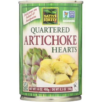 NATIVE FOREST: Quartered Artichoke Hearts, 14 oz