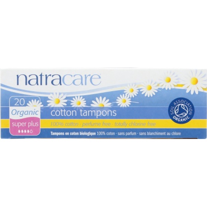 NATRACARE: Organic All Cotton Super Plus Tampons, 20 Tampons