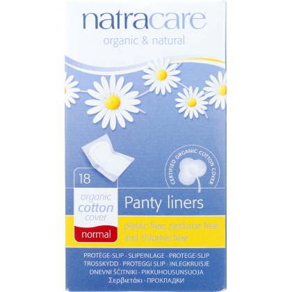 NATRACARE: Organic Cotton Natural Panty Liners Normal, 18 count