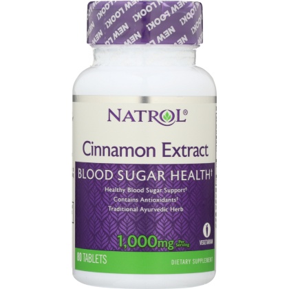 NATROL: Cinnamon Extract 1000 mg, 80 Tablets