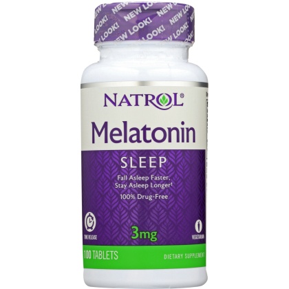 NATROL: Melatonin TR Time Release 3 mg, 100 Tablets