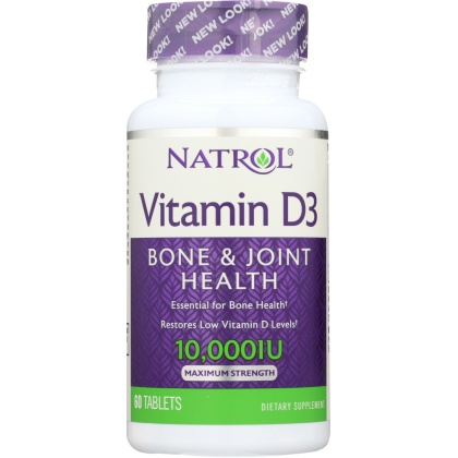 NATROL: Vitamin D3 10,000 IU, 60 Tablets