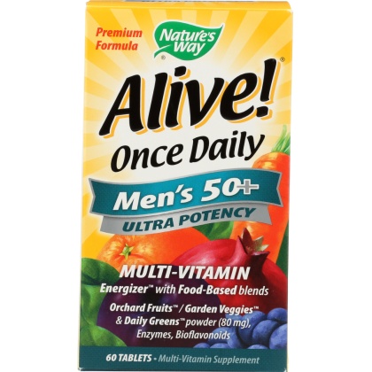 NATURE\'S WAY: Alive Once Daily Men\'s 50+ Multi-Vitamin, 60 Tablets