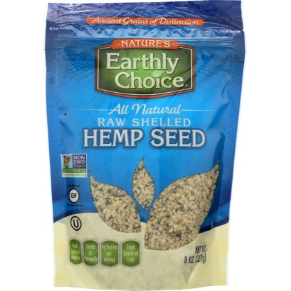 NATURES EARTHLY CHOICE: Hemp Seed Raw Shelled, 8 oz