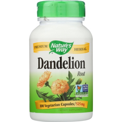 NATURES WAY: Dandelion Root 525 mg, 100 Veg Capsules