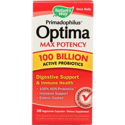 NATURES WAY: Primadophilus Optima 100 Billion 30 Vegetable, 30 cp