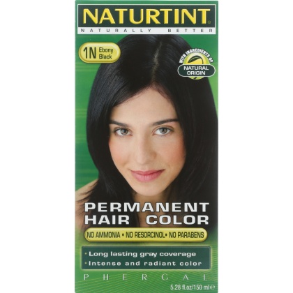 NATURTINT: Permanent Hair Color 1N Ebony Black, 5.28 oz