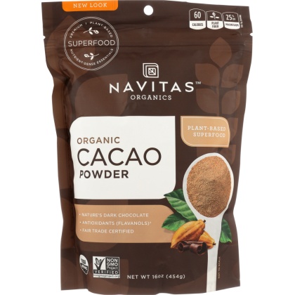 NAVITAS ORGANICS: Organic Cacao Powder, 16 oz