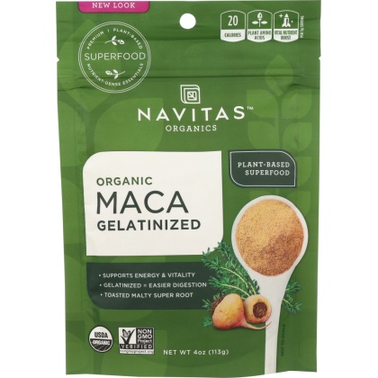 NAVITAS: Maca Powder Gelatinized Organic, 4 oz