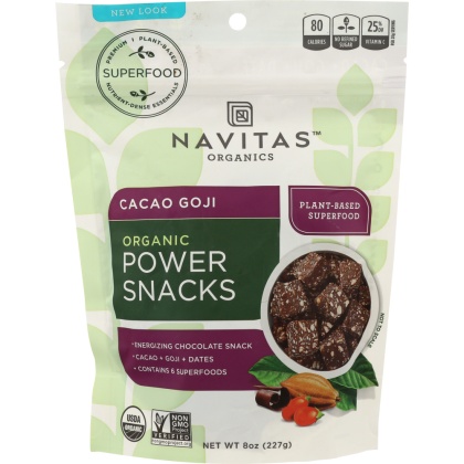 NAVITAS: Naturals Organic Power Snack Cacao Goji, 8 oz