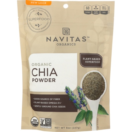 NAVITAS: Organic Chia Seed Powder, 8 oz