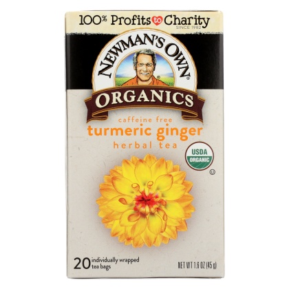 NEWMAN\'S OWN ORGANICS: Turmeric Ginger Herbal Tea, 20 bg