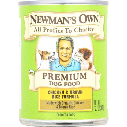 NEWMAN\'S OWN: Premium Dog Food Chicken and Brown Rice in Can, 12.7 oz