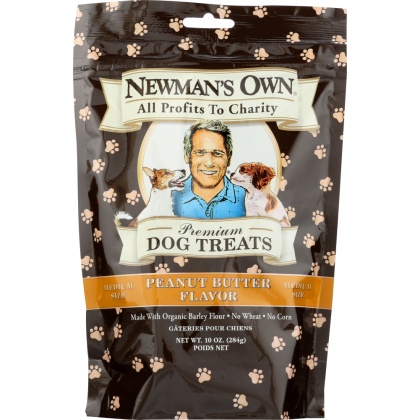 NEWMAN\'S OWN: Premium Dog Treats Medium Peanut Butter, 10 oz