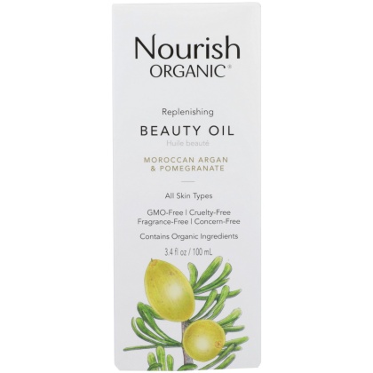 NOURISH ORGANIC: Replenishing Argan Oil with Pomegranate and Rosehip, 3.4 oz