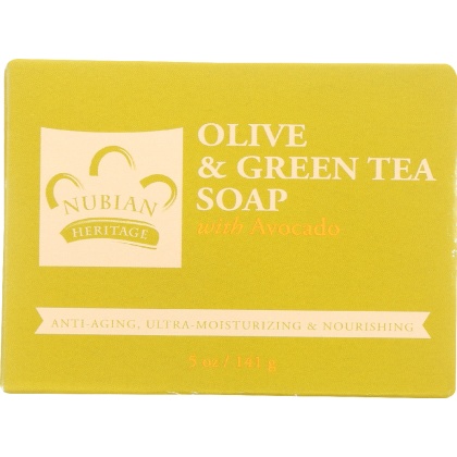 NUBIAN HERITAGE: Bar Soap Olive & Green Tea with Avocado, 5 oz