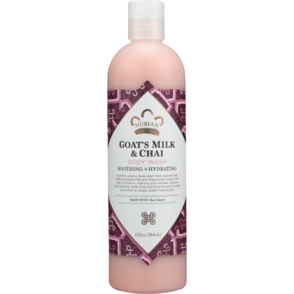 NUBIAN HERITAGE: Body Wash Goat\'s Milk & Chai, 13 oz