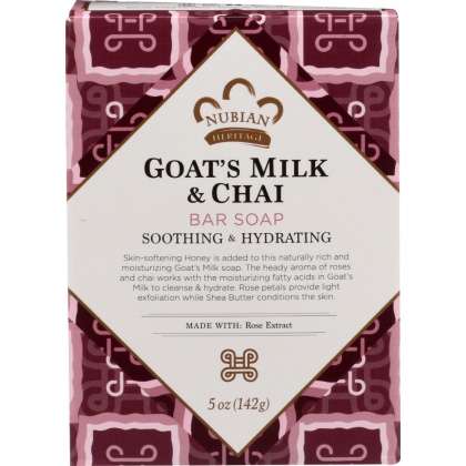 NUBIAN HERITAGE: Goat\'s Milk & Chai Soap, 5 oz