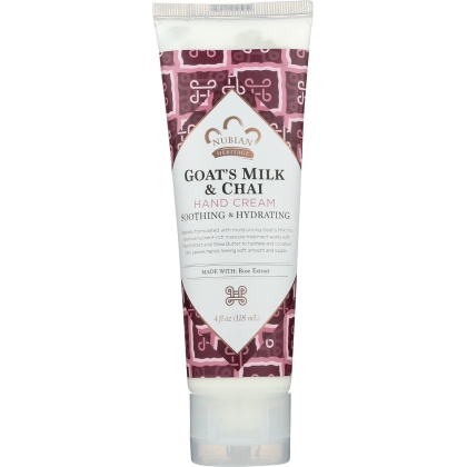 NUBIAN HERITAGE: Hand Cream Goat\'s Milk & Chai with Rose Extract, 4 oz