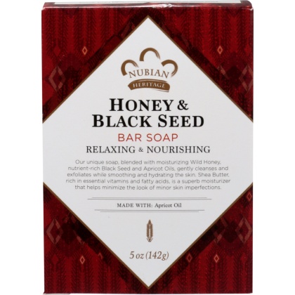 NUBIAN HERITAGE: Honey & Black Seed Soap, 5 oz
