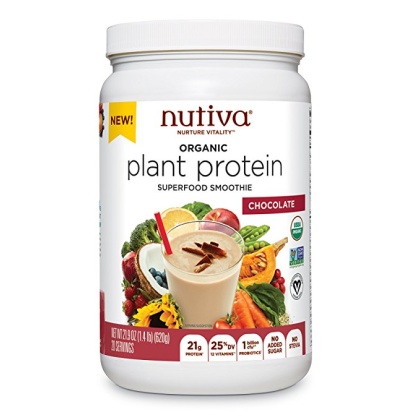 NUTIVA: Protein Plant Chocolate Organic, 21.9 oz