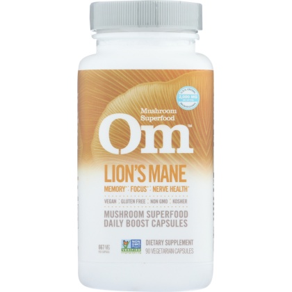 OM MUSHROOM SUPERFOOD: Lion\'s Mane, 90 cp