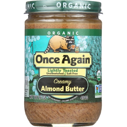 ONCE AGAIN: Organic Almond Butter Lightly Toasted Creamy, 16 oz