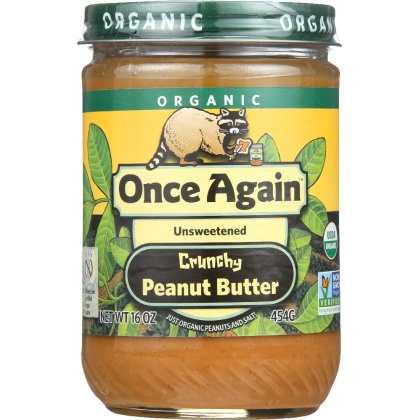 ONCE AGAIN: Peanut Butter Crunchy Organic, 16 oz