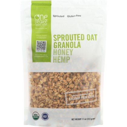 ONE DEGREE: Sprouted Oat Granola Honey Hemp, 11 oz